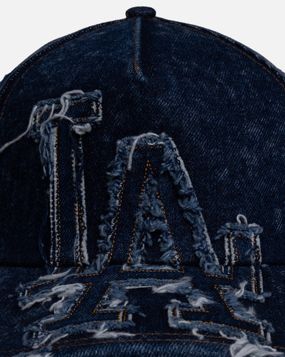 New Era Los Angeles Dodgers 'Denim Over' 9FORTY A-Frame Strapback Dark Denim