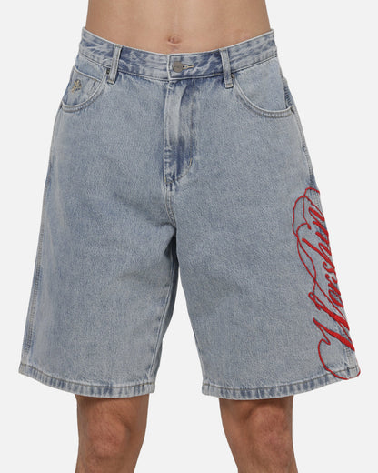 Worship Scripted Big Dawg Jean Shorts Worn Blue