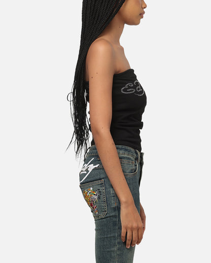 Ed Hardy Women's Dragon Boob Tube Black