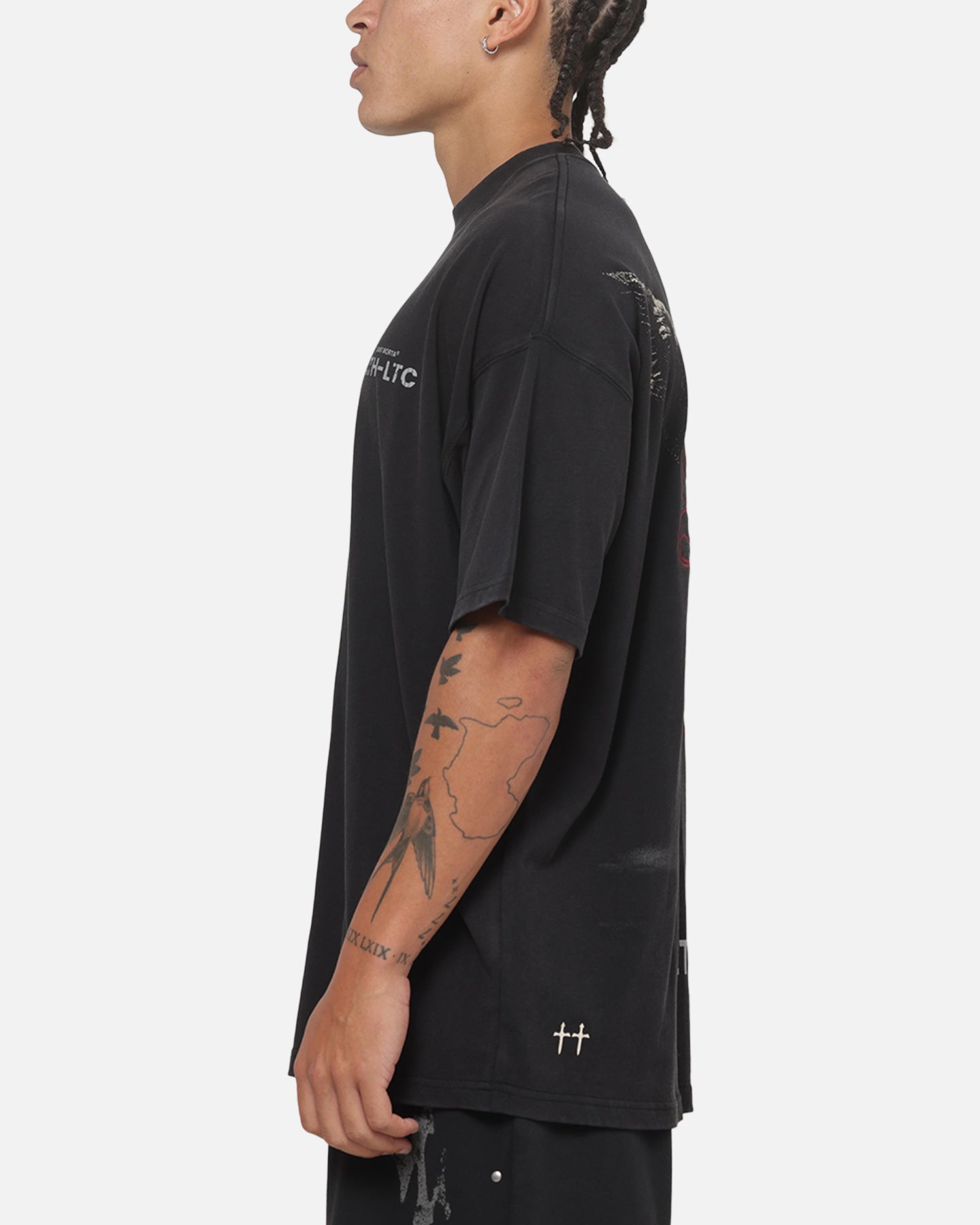 Saint Morta Spirit Level Boxy T-Shirt Washed Black