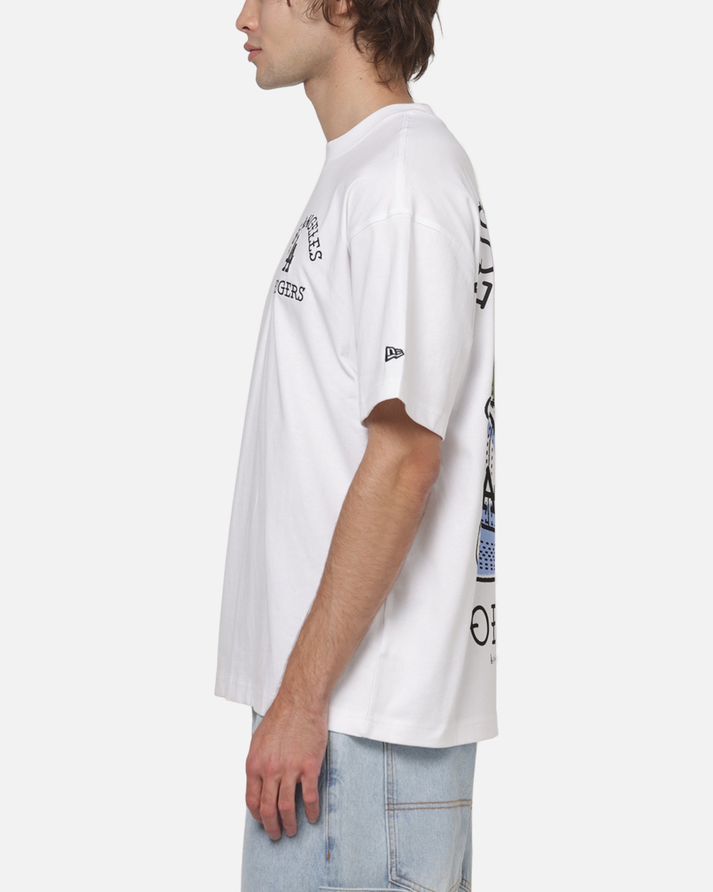 New Era Los Angeles Dodgers MLB Old School T-Shirt White