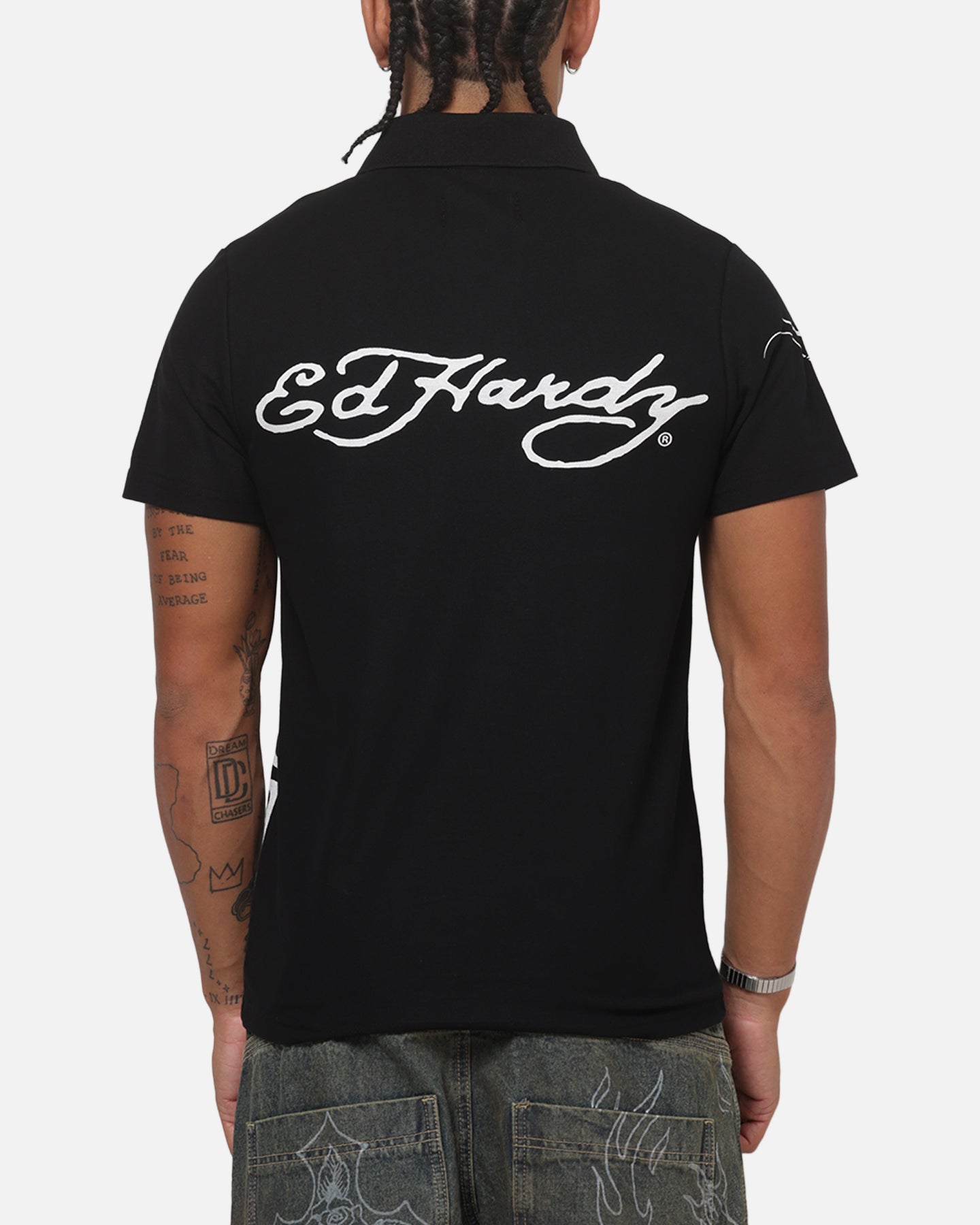 Ed Hardy Euro Polo Shirt Black