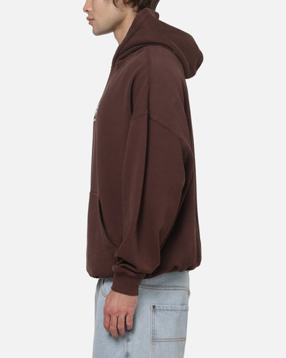 Carre Box Check Hoodie Chocolate