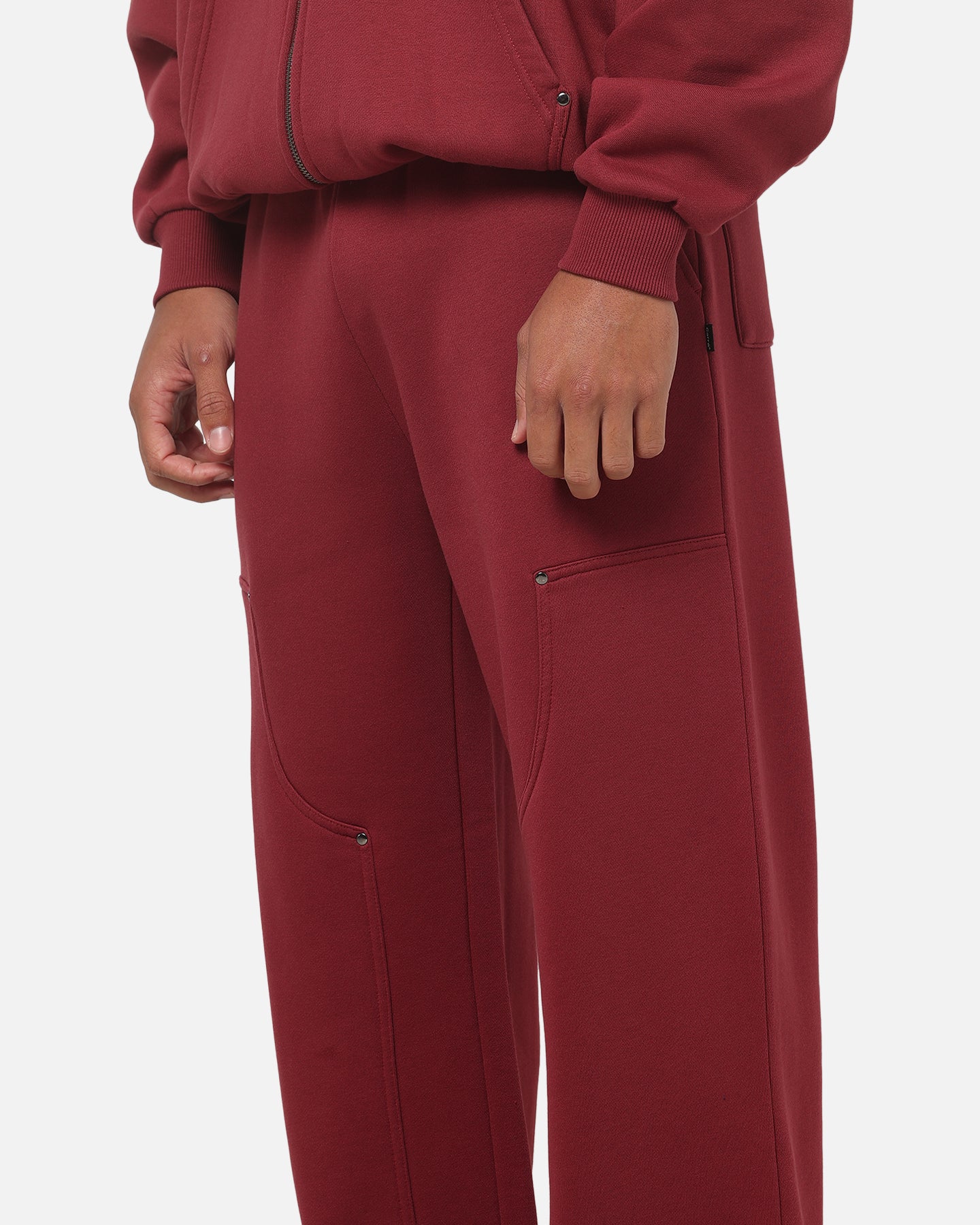 Carre Rivet Trackpants Burgundy