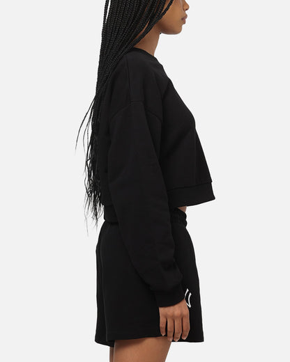 New Era Women's New York Yankees Crop Crewneck Black