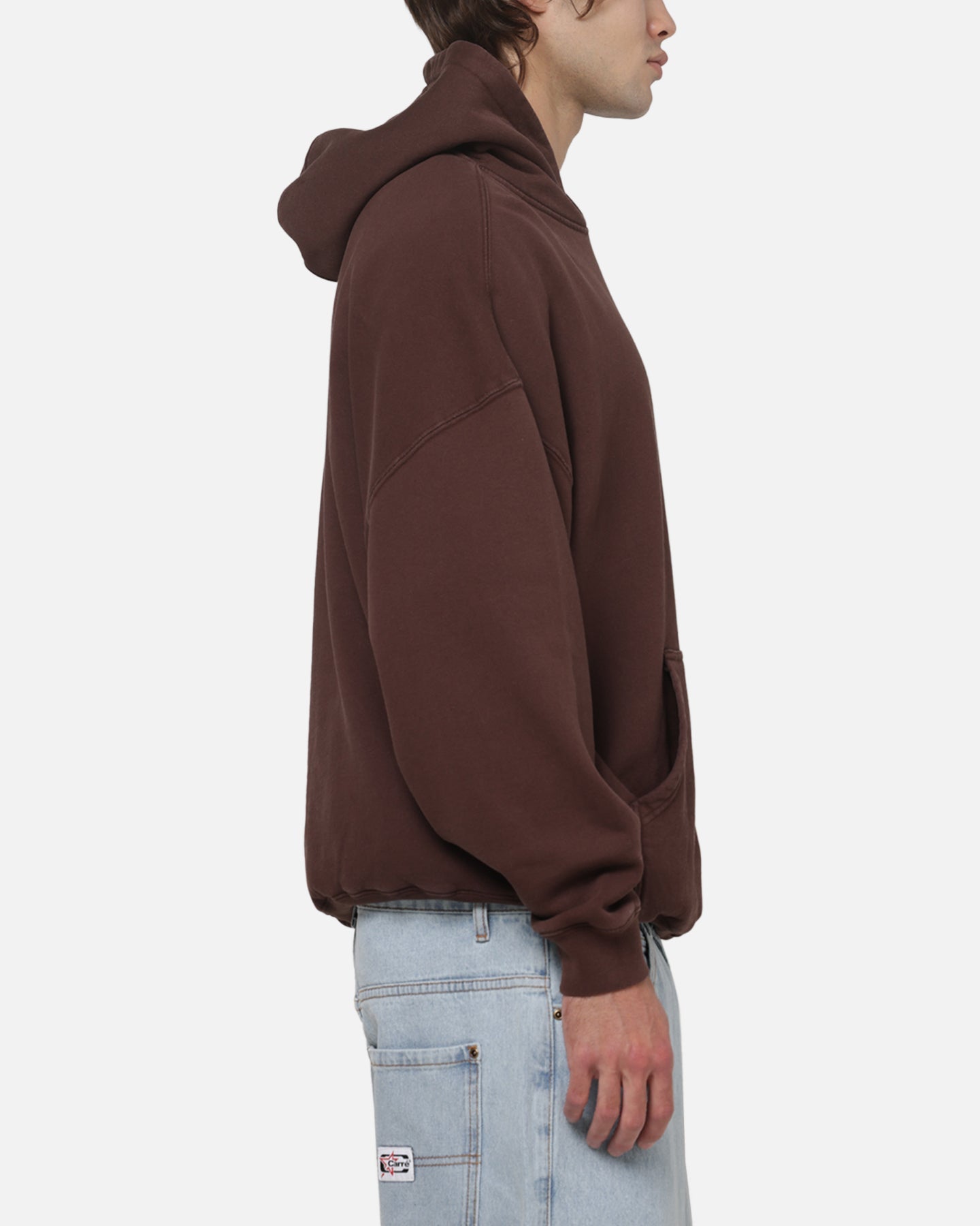 Carre Box Check Hoodie Chocolate