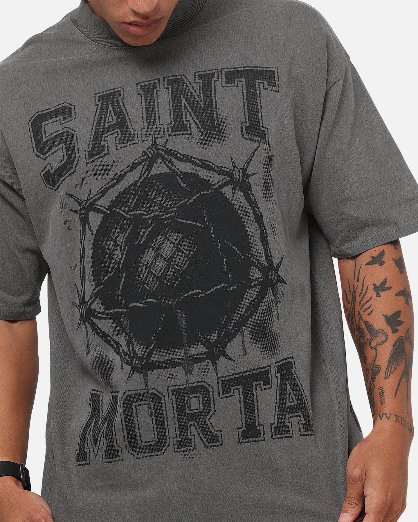 Saint Morta Blood Sport T-Shirt Washed Charcoal