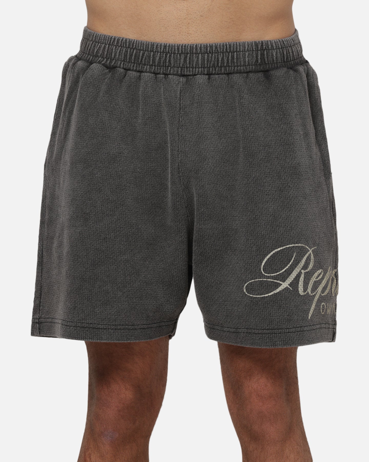 Represent Owners Club Script Shorts Vintage Grey