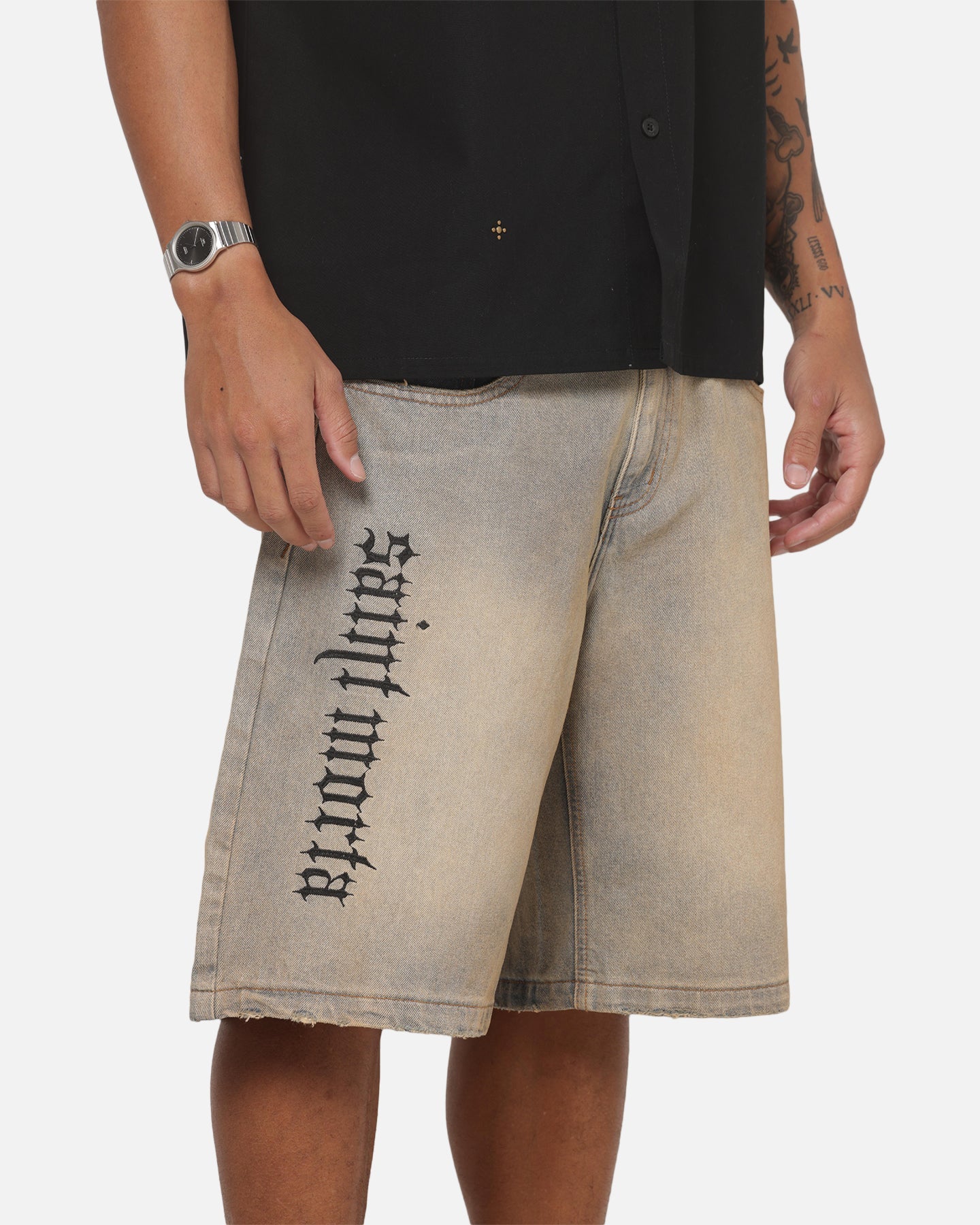 Saint Morta Amplus Sacrament Jorts Dirty Vintage Blue
