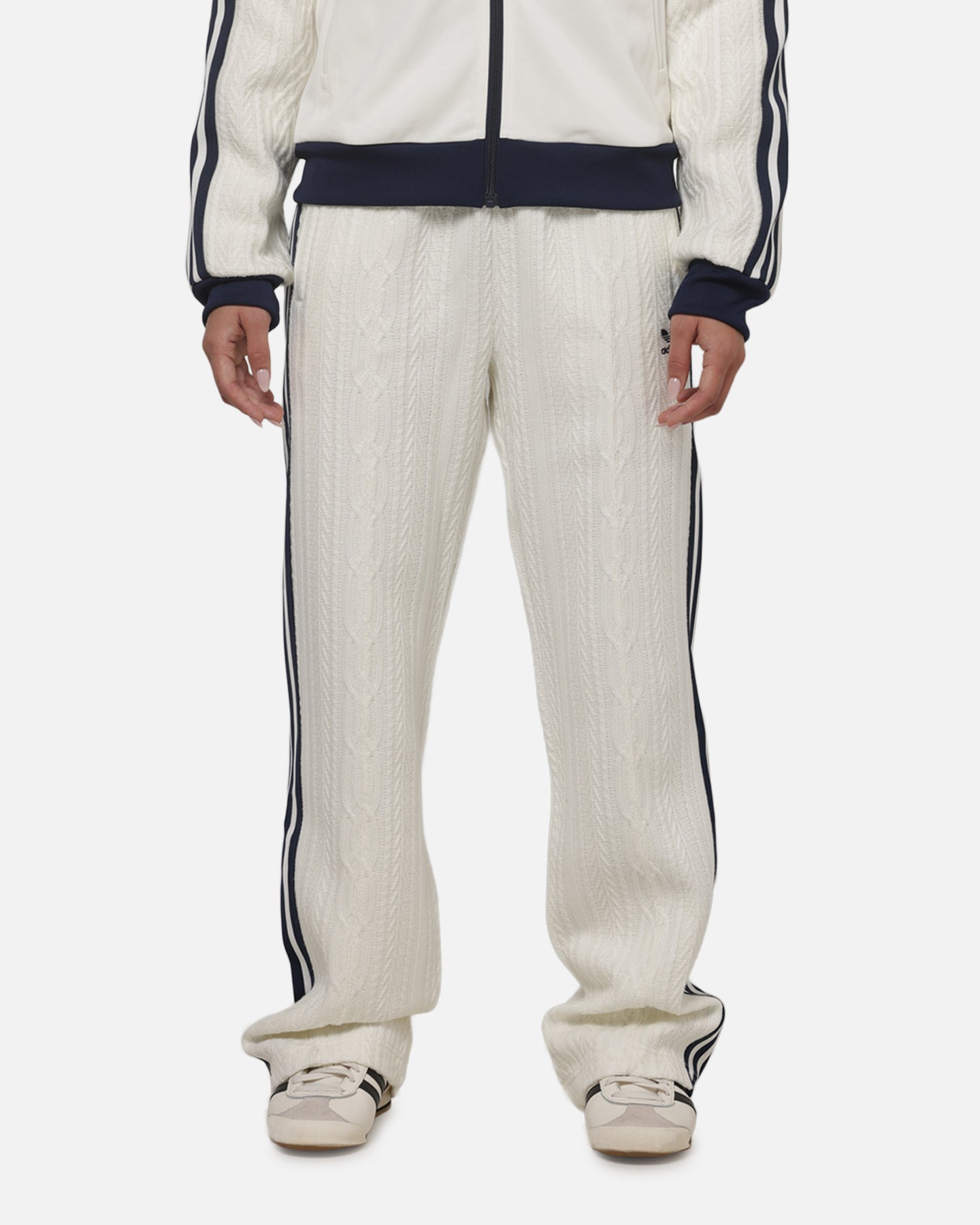 Adidas Women's Knit Classic Track Trousers Off White