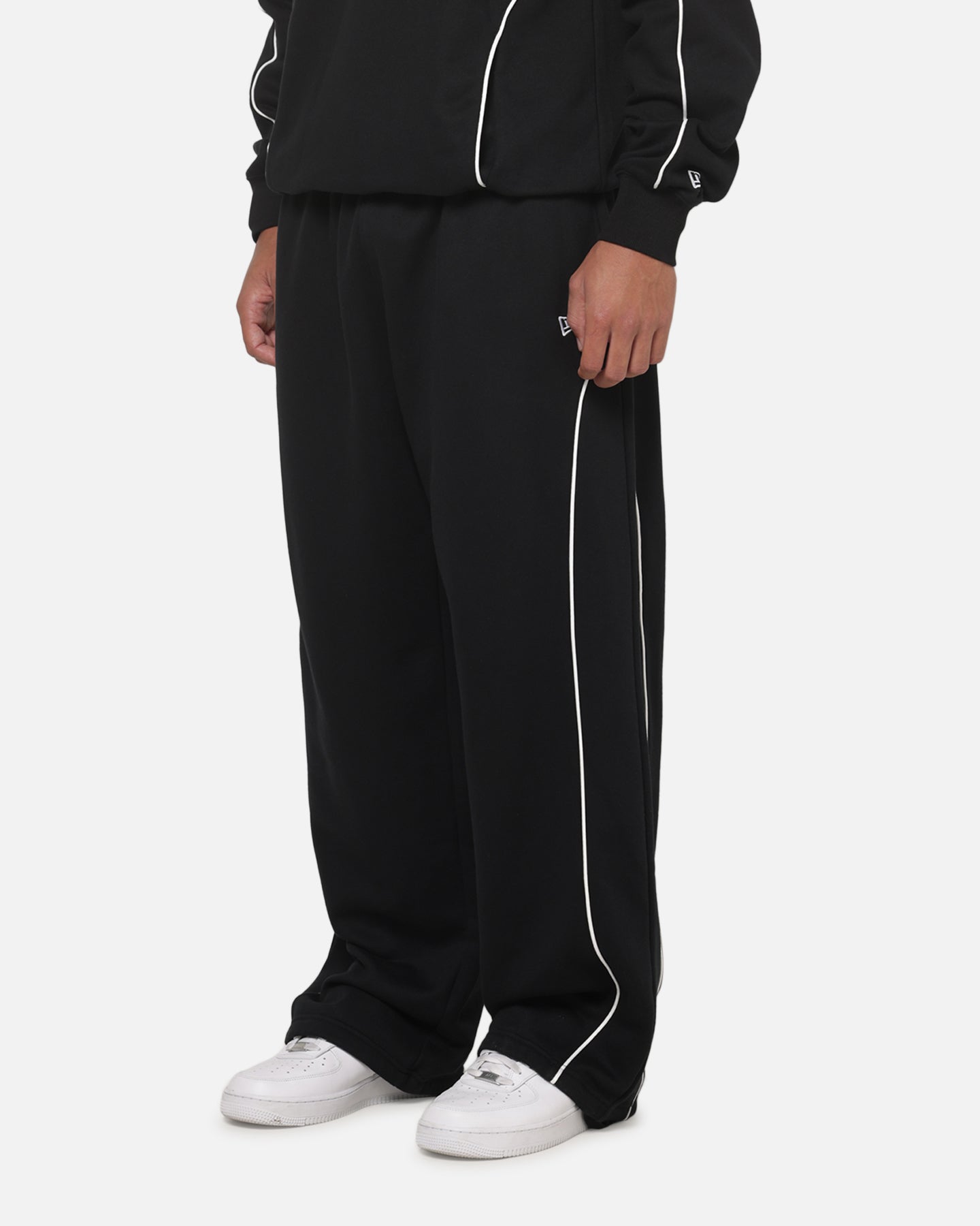 New Era Wide Leg Trackpants Black