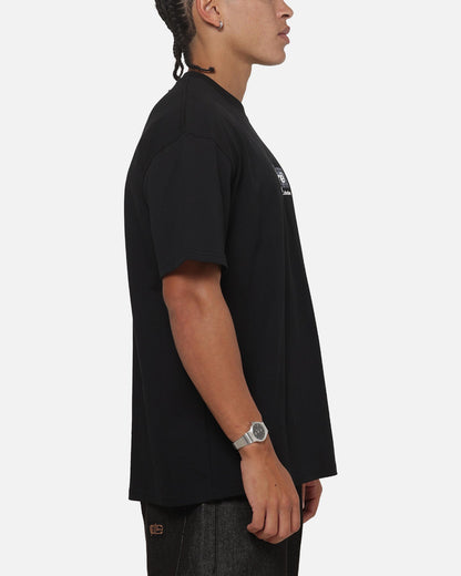 Carre Box Check T-Shirt Solid Black