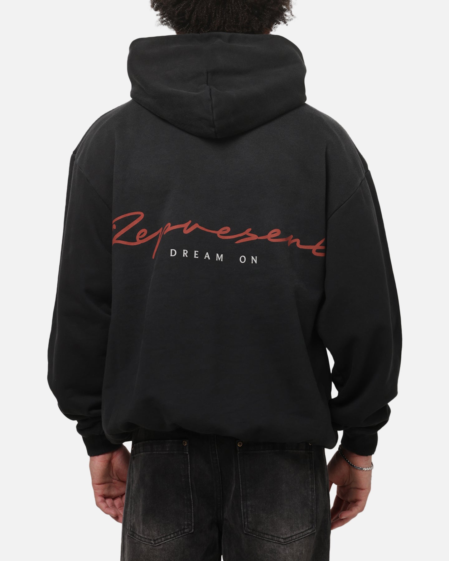 Represent Chrome Flight Hoodie Stained Black