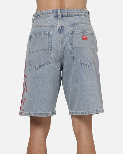 Worship Scripted Big Dawg Jean Shorts Worn Blue