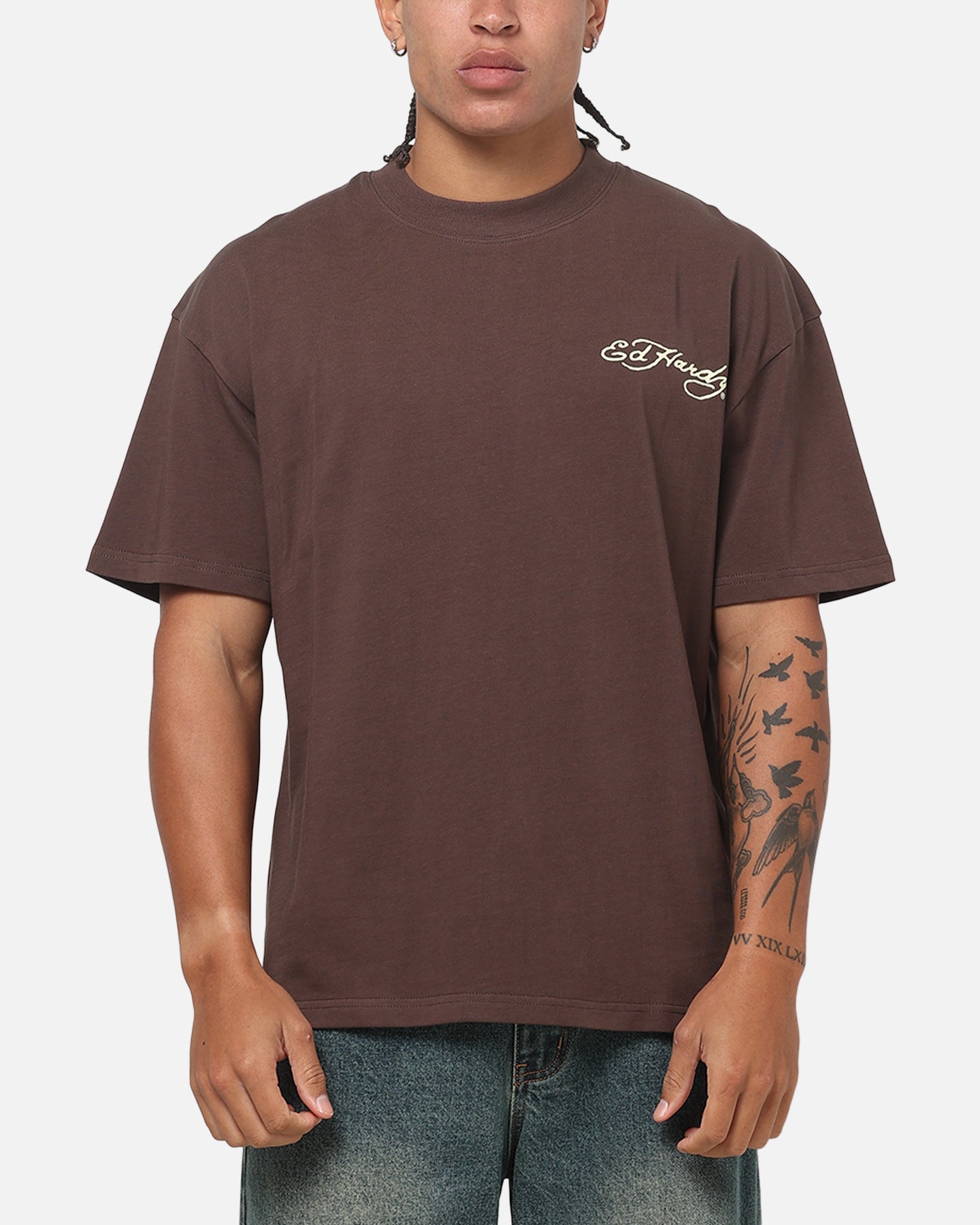 Ed Hardy Phoenix T-Shirt Brown