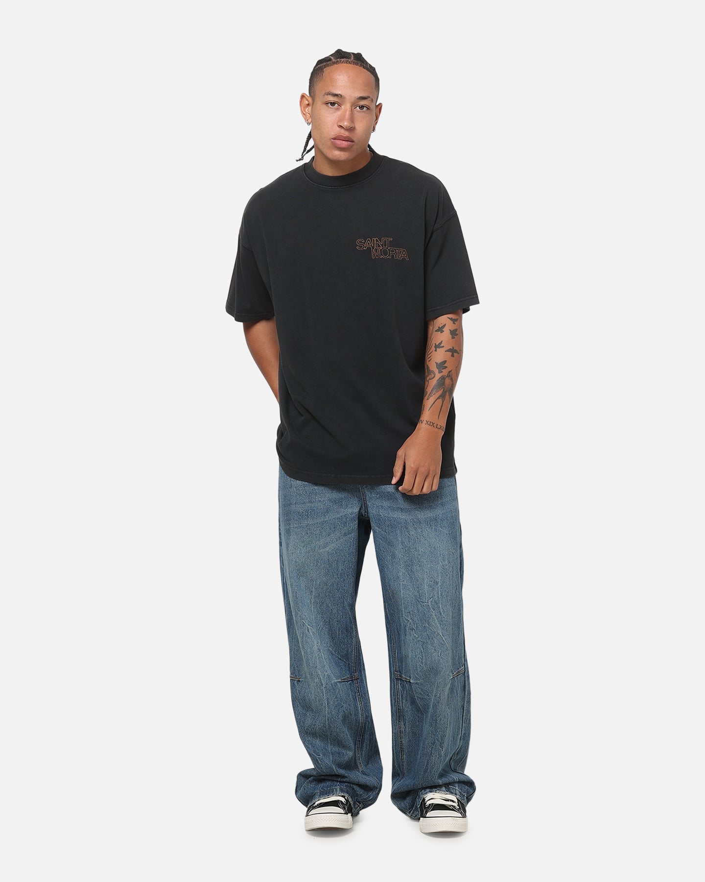 Saint Morta Heritage V2 Boxy T-Shirt Washed Black
