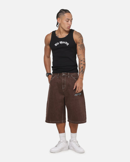 Ed Hardy Serpent Jorts Brown