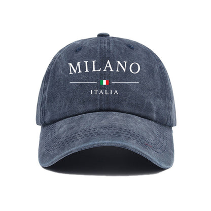 Milano Printed Vintage Washed Cotton Baseball Cap