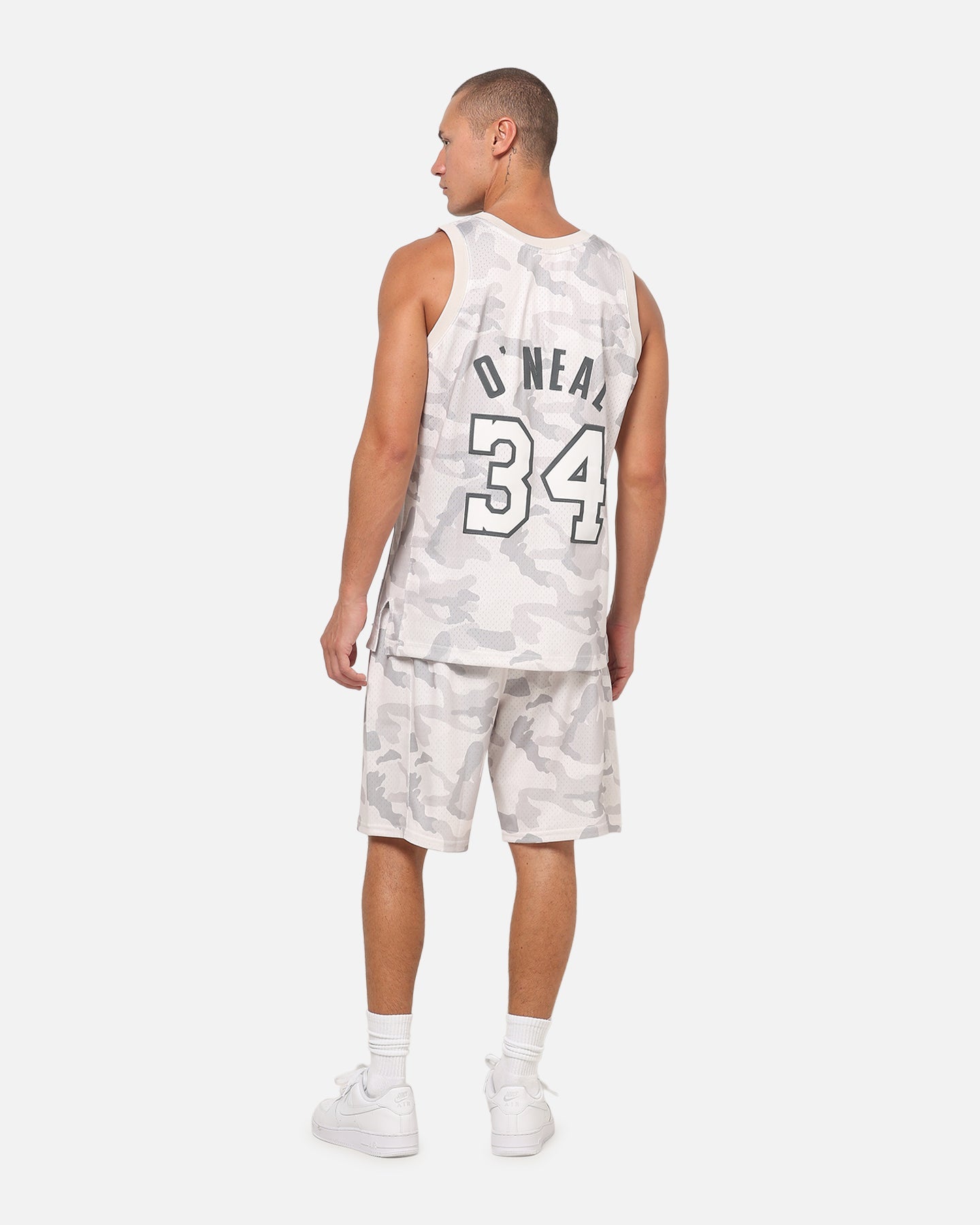 Mitchell & Ness Los Angeles Lakers Shaquille O'Neal #34 Snow Camo Energy Swingman Jersey Vintage White