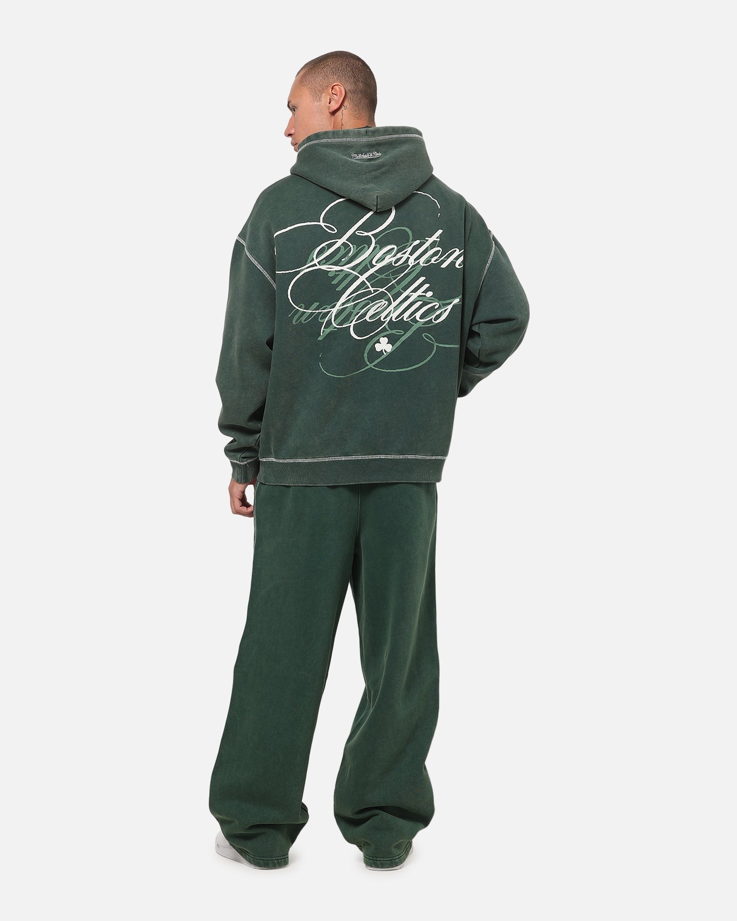 Mitchell & Ness Boston Celtics Star Script Hoodie Pine Green