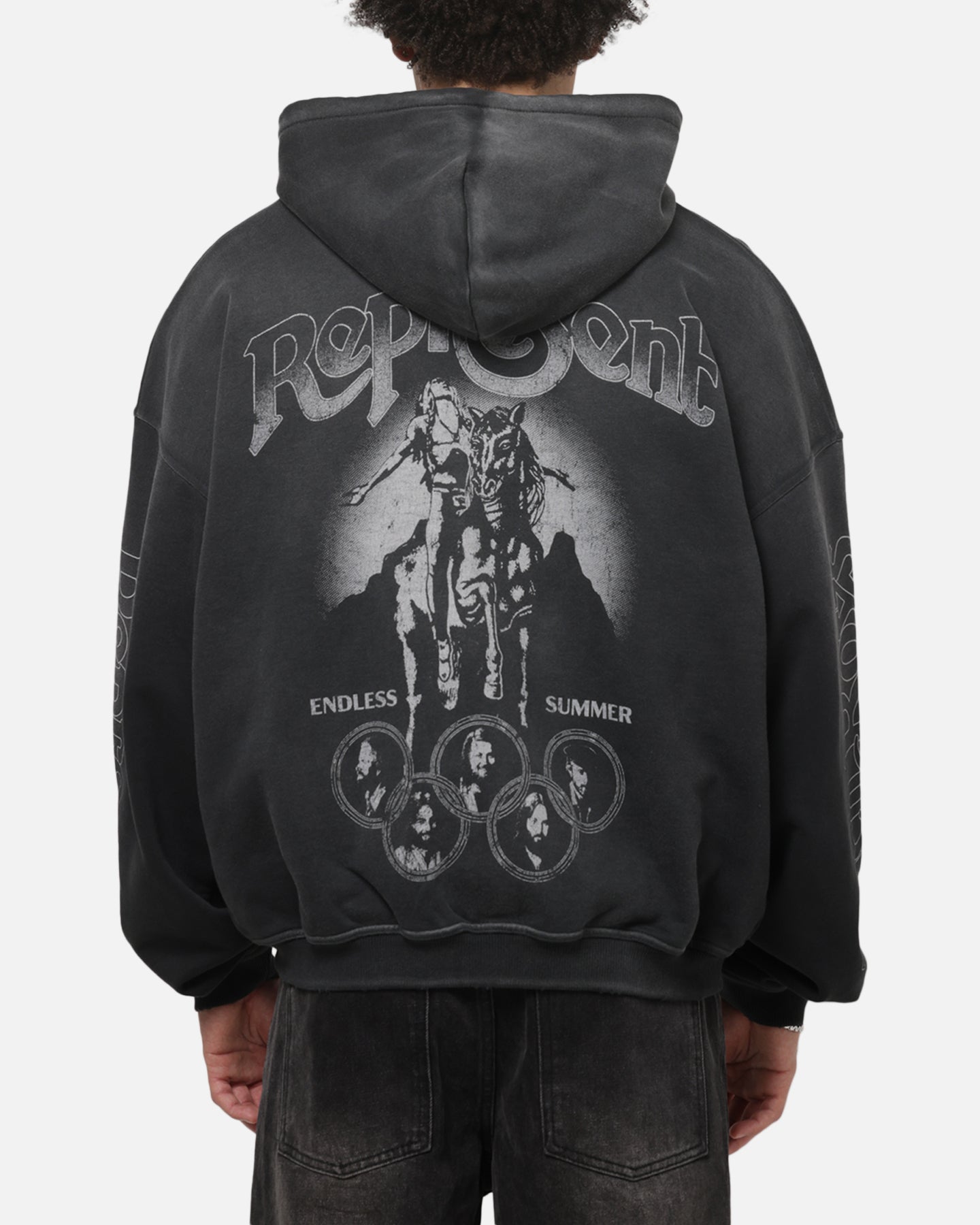 Represent Beach Boys Endless Summer Hoodie Stained Black