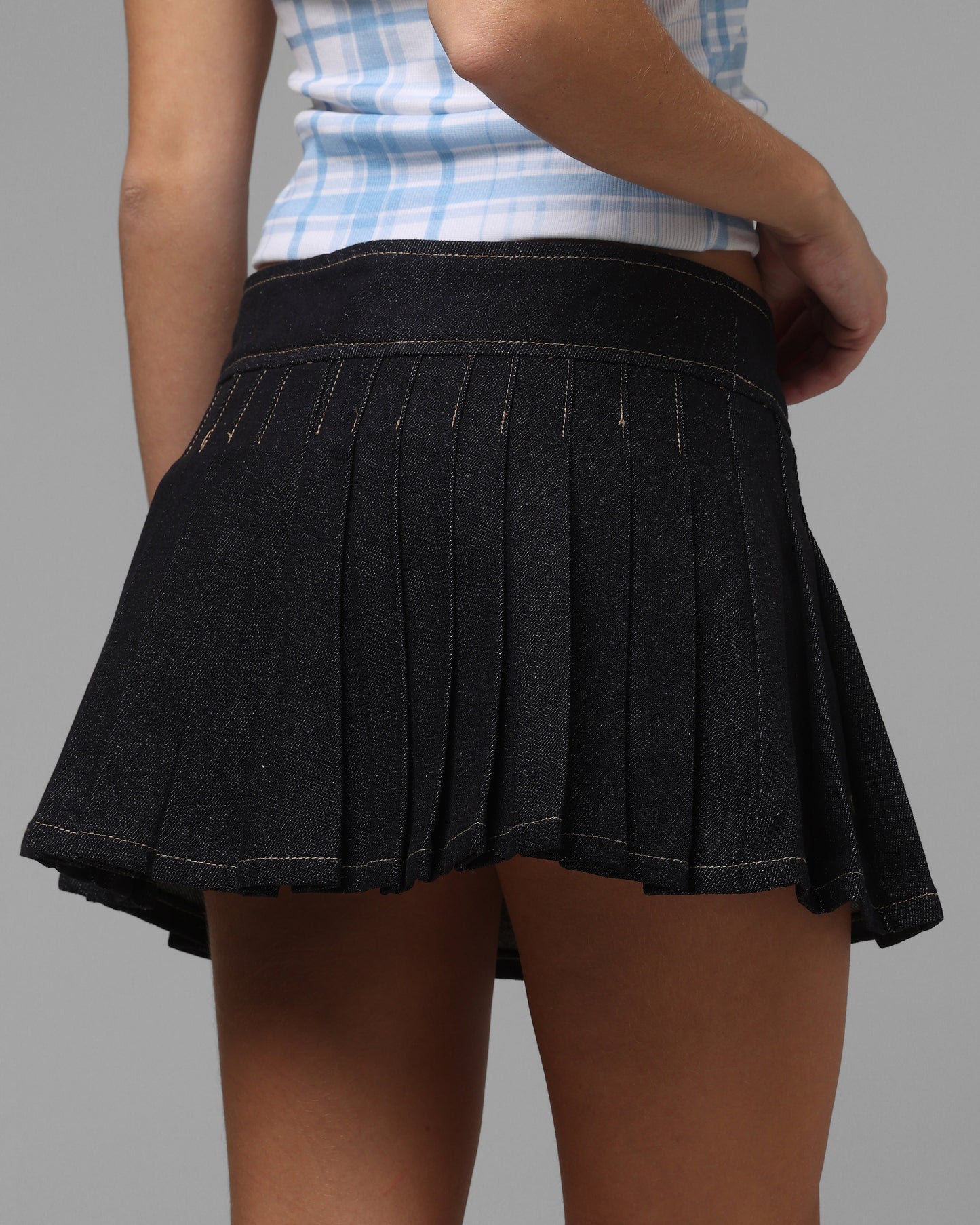 Loiter Women's Starborn Denim Skirt Indigo Denim