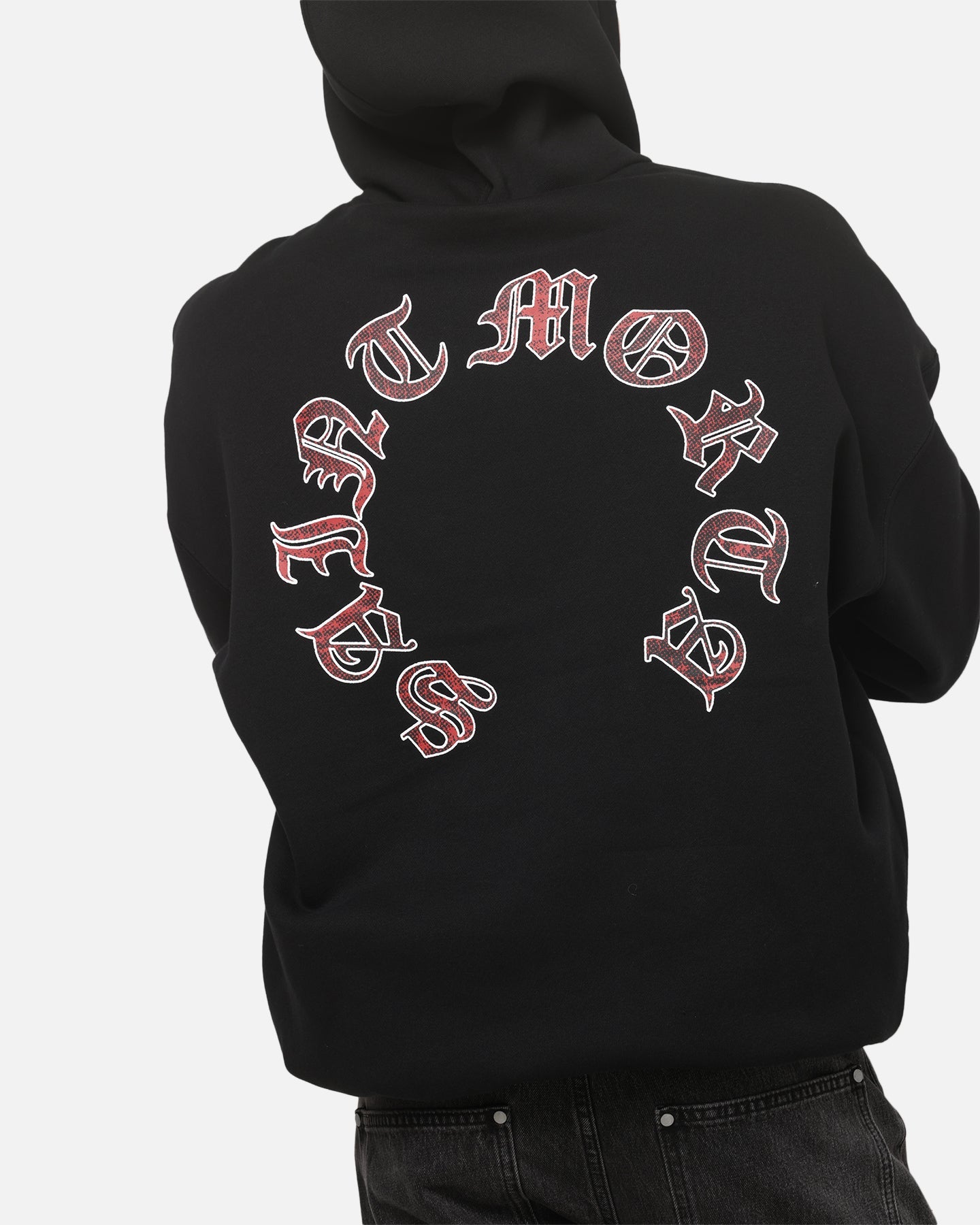 Saint Morta Worldwide Boxy Hoodie Black