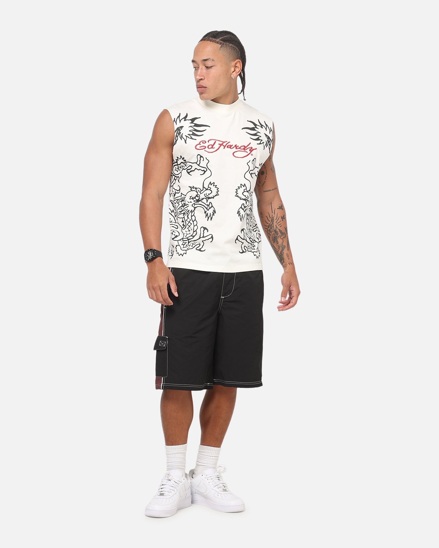 Ed Hardy Fury Shorts Plum/Black