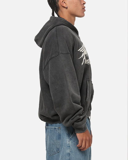 Represent Pegasus Zip Through Hoodie Vintage Grey