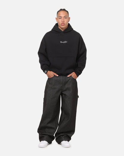 Carre Mini Script Hoodie Black