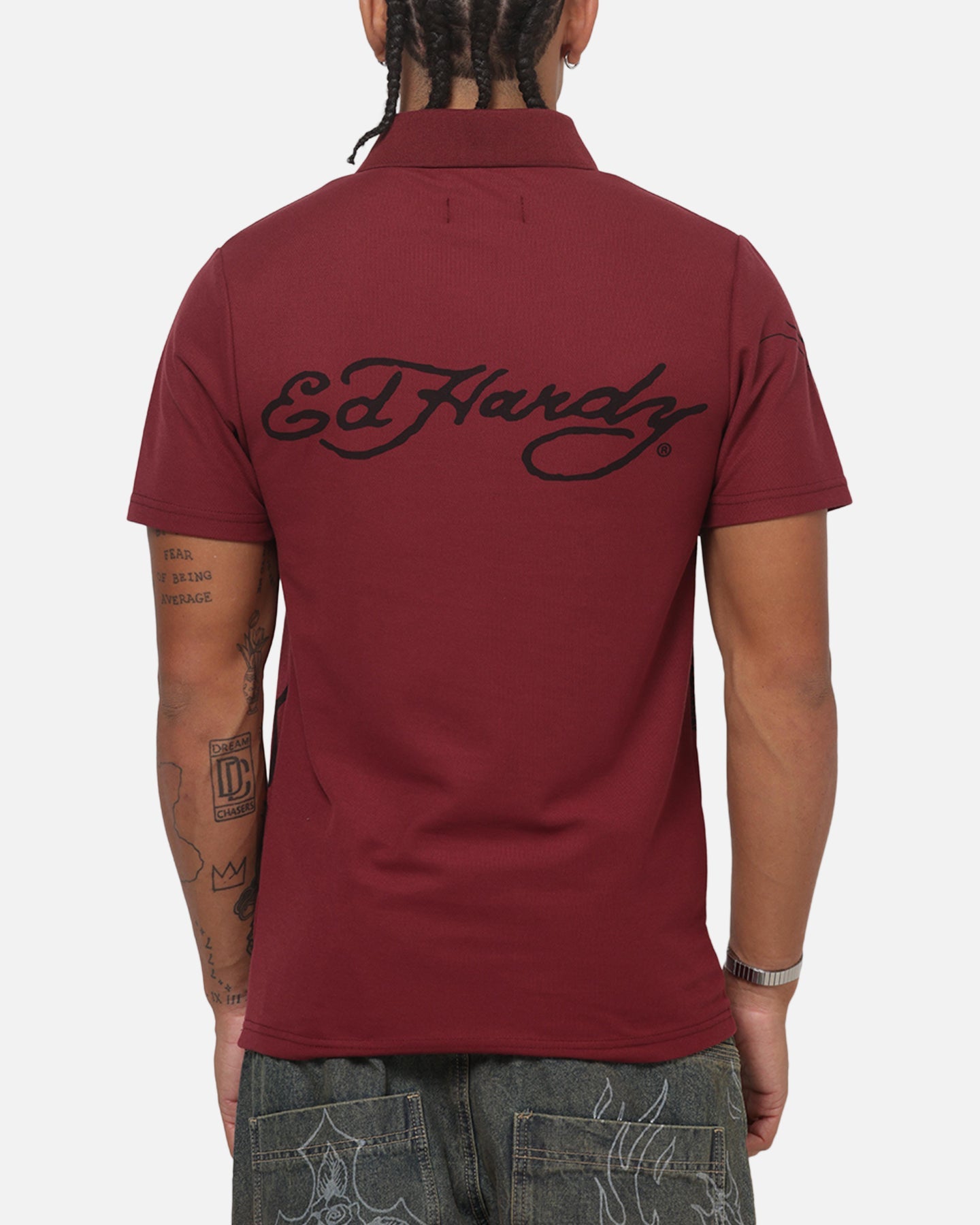 Ed Hardy Euro Polo Shirt Plum