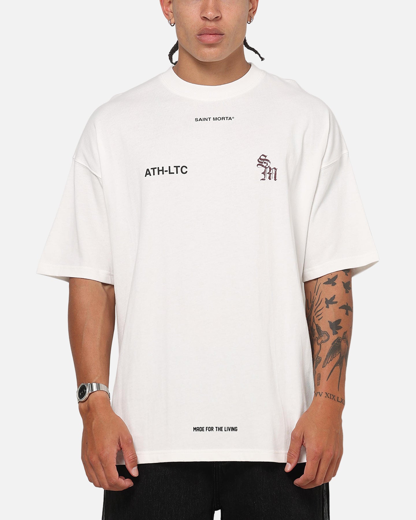 Saint Morta ATHLTC S4 Boxy T-Shirt Off White
