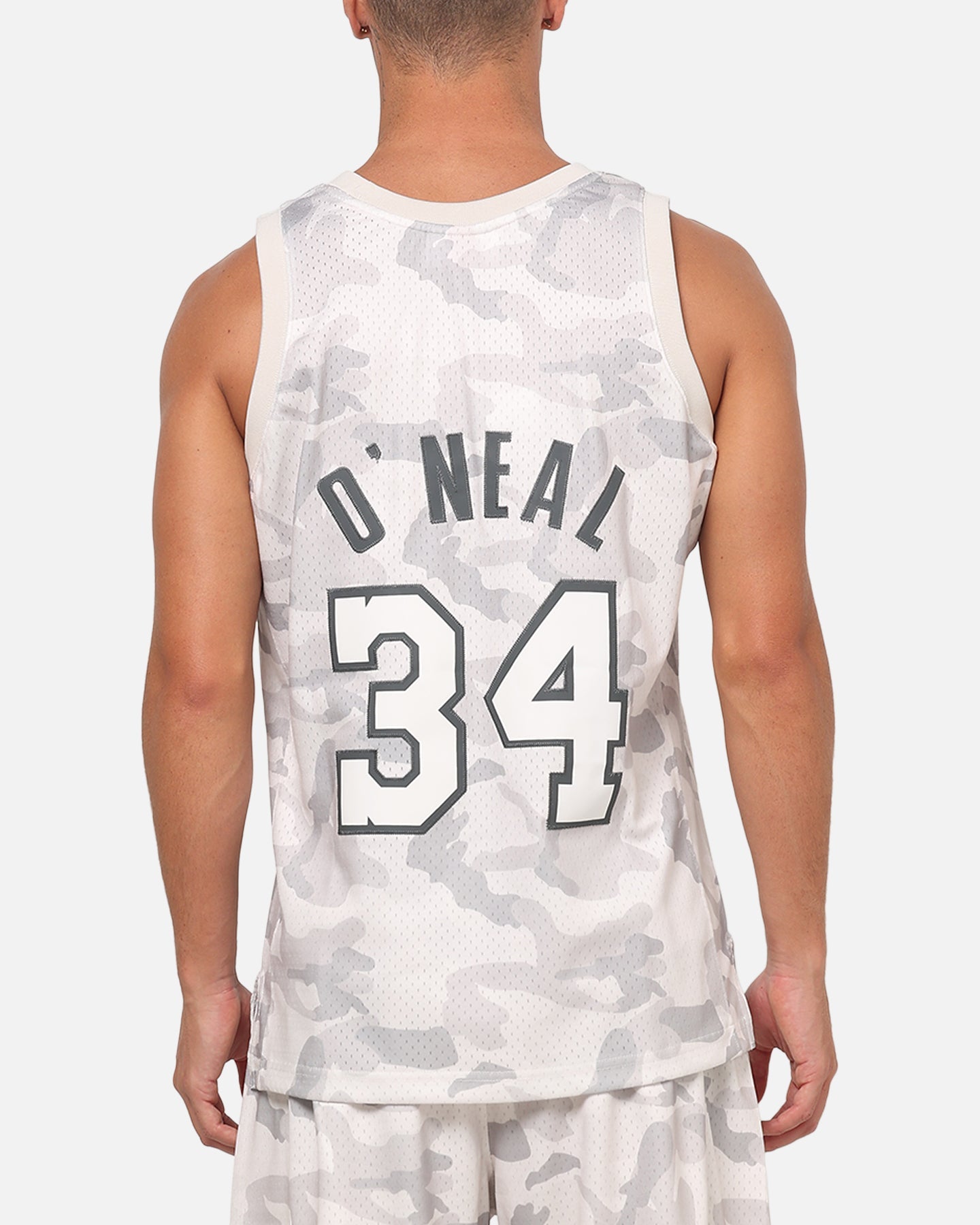 Mitchell & Ness Los Angeles Lakers Shaquille O'Neal #34 Snow Camo Energy Swingman Jersey Vintage White