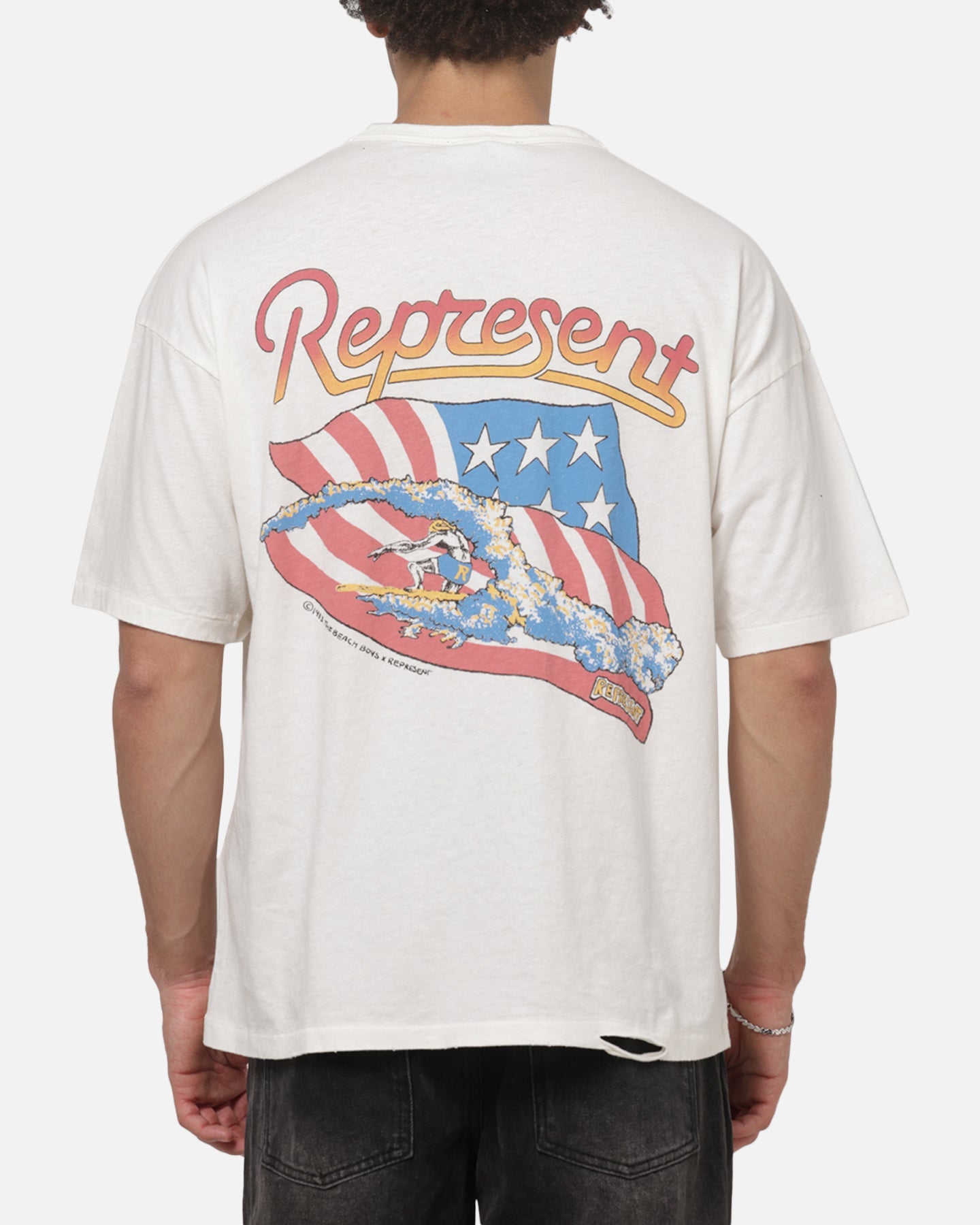 Represent Beach Boys Americas Band T-Shirt Flat White