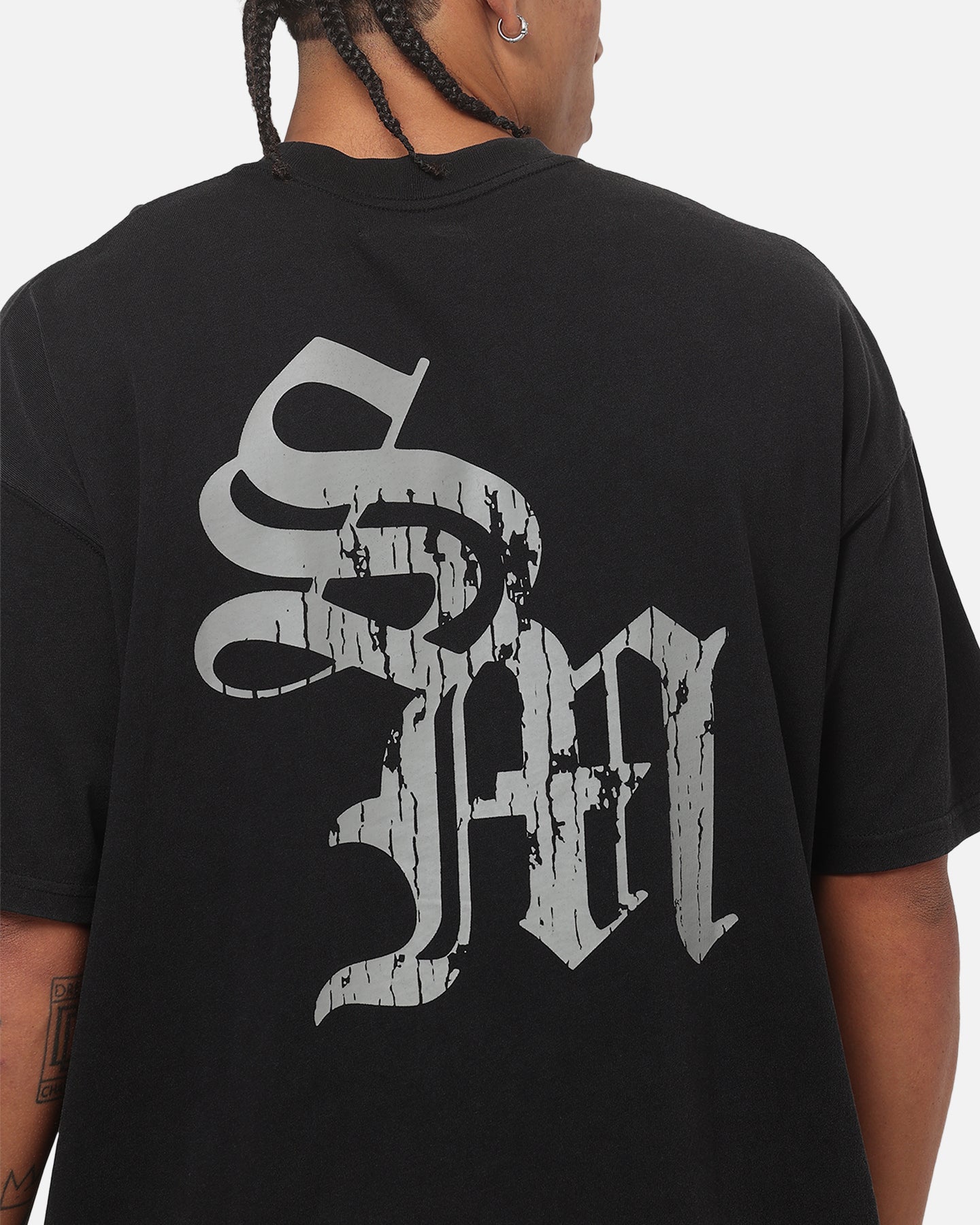Saint Morta ATH-LTC S4 Boxy T-Shirt Washed Black