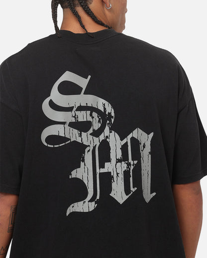 Saint Morta ATH-LTC S4 Boxy T-Shirt Washed Black