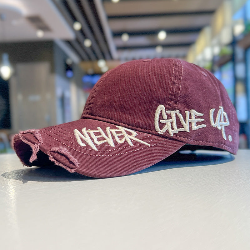 Never Give Up Baseball Cap