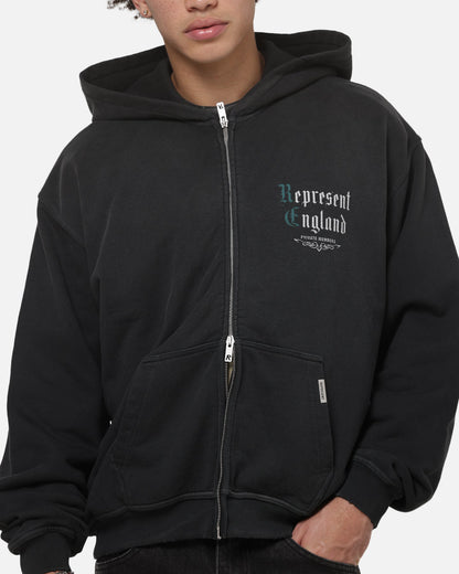 Represent Private Members Hoodie Stained Black