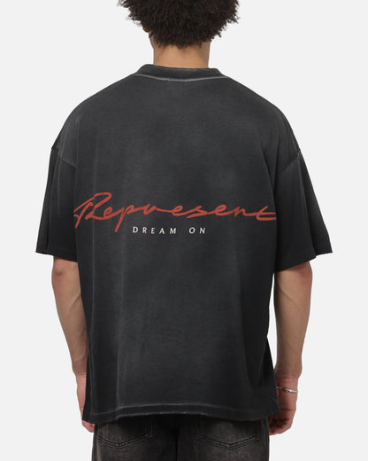 Represent Chrome Flight T-Shirt Stained Black