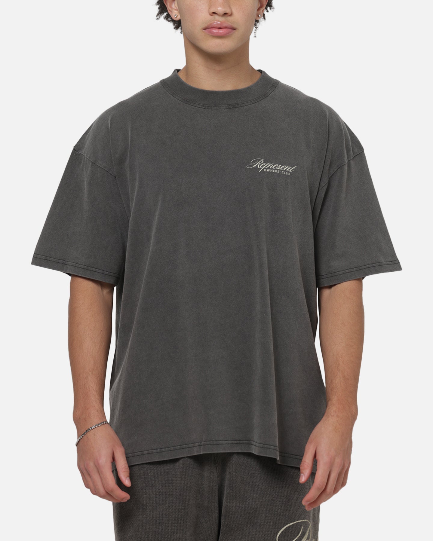Represent Owners Club Script T-Shirt Vintage Grey