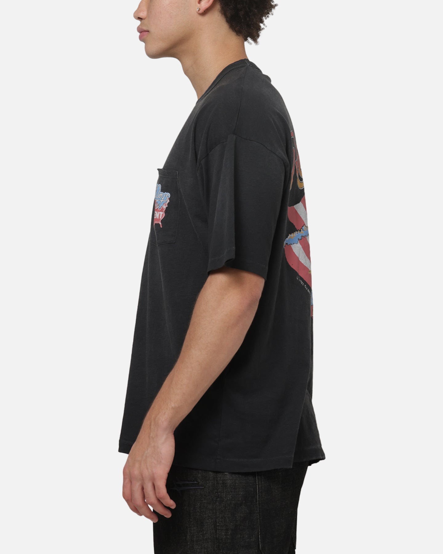 Represent Beach Boys Americas Band T-Shirt Stained Black