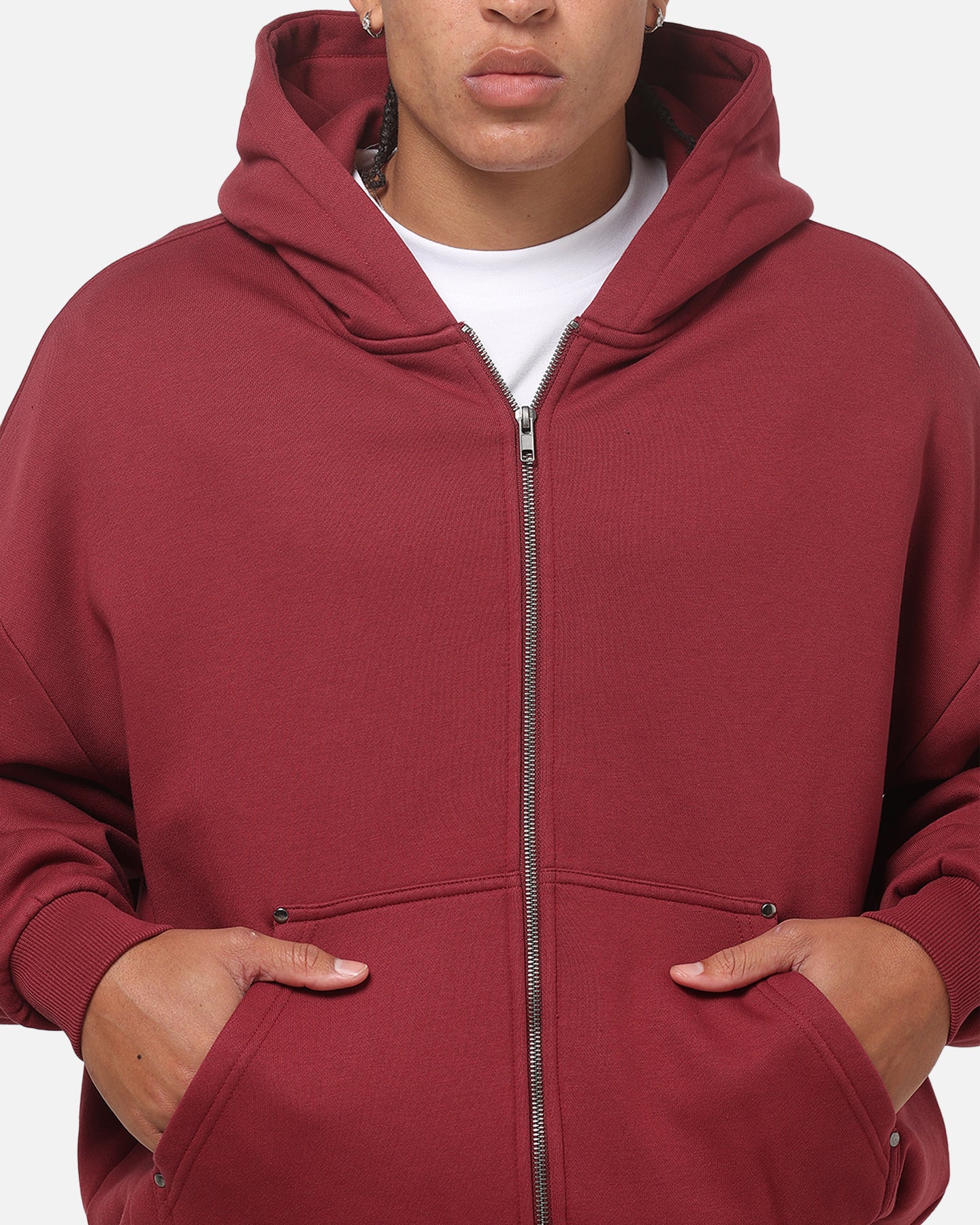 Carre Rivet Hoodie Burgundy