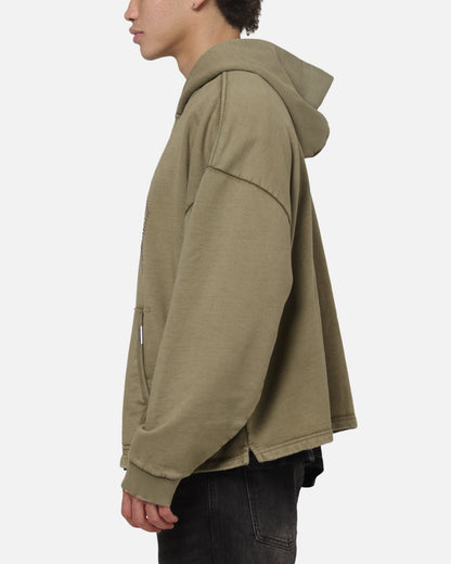 Represent Embellished Hoodie Vintage Khaki