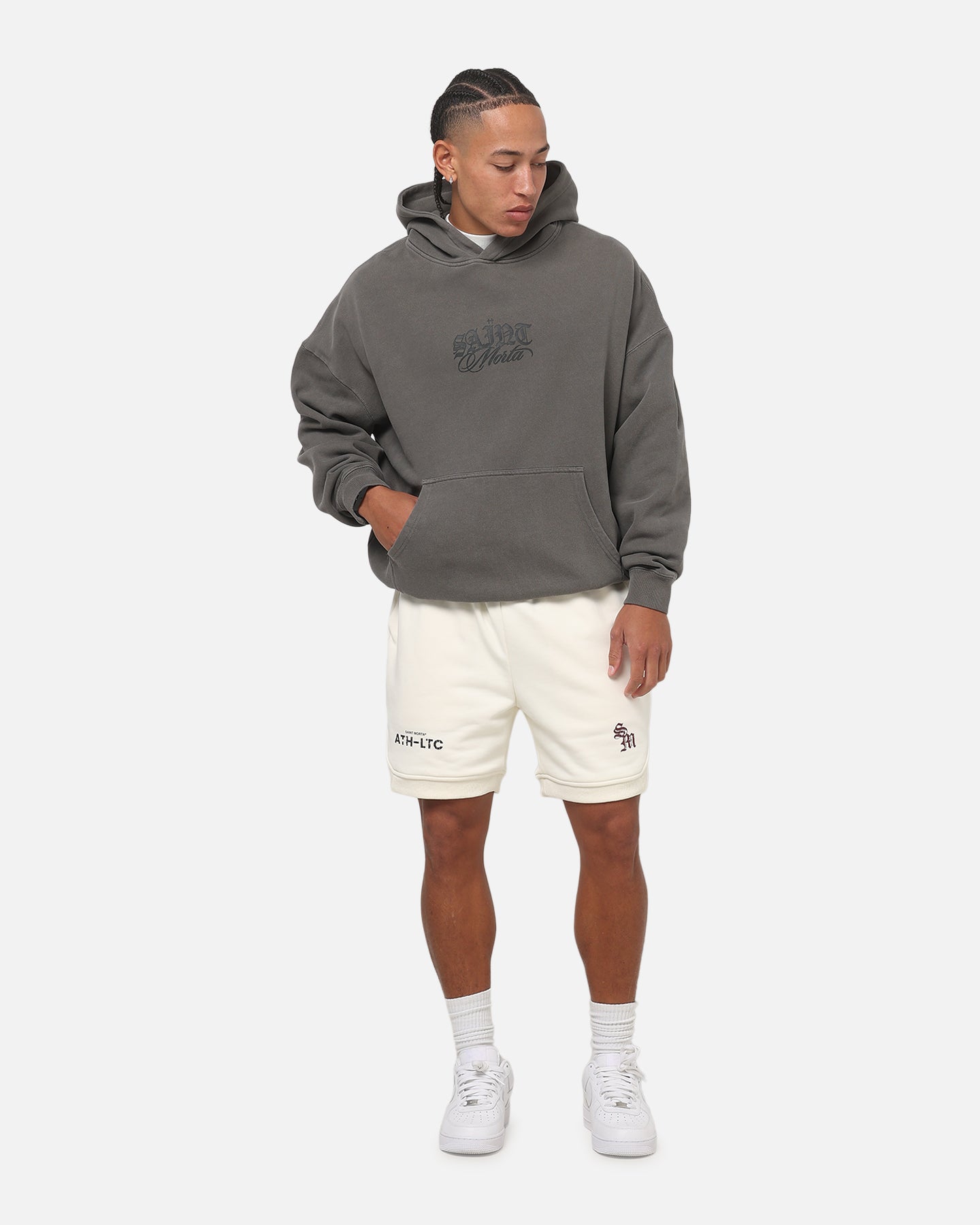 Saint Morta Serenity Hoodie Washed Charcoal