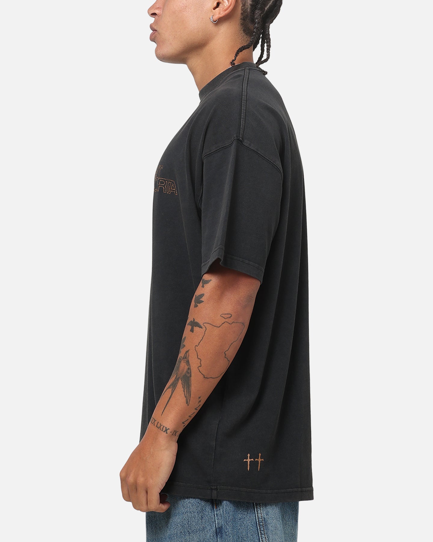 Saint Morta Heritage V2 Boxy T-Shirt Washed Black