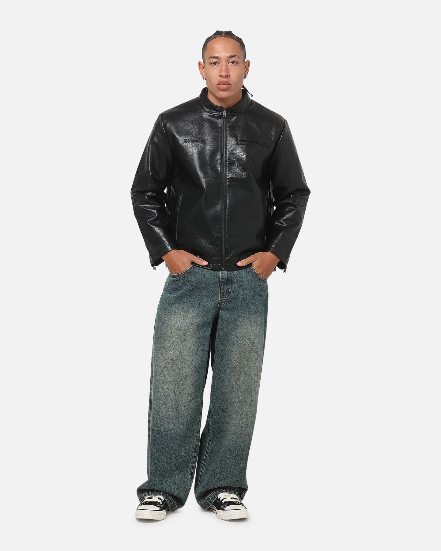 Ed Hardy Fury Biker Jacket Black