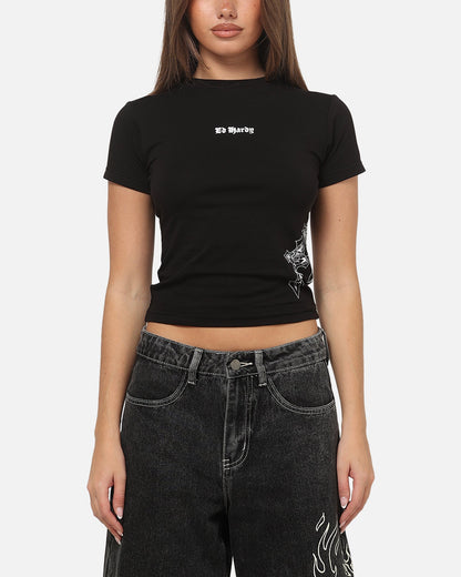 Ed Hardy Women's Cross Baby T-Shirt Black