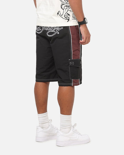 Ed Hardy Fury Shorts Plum/Black