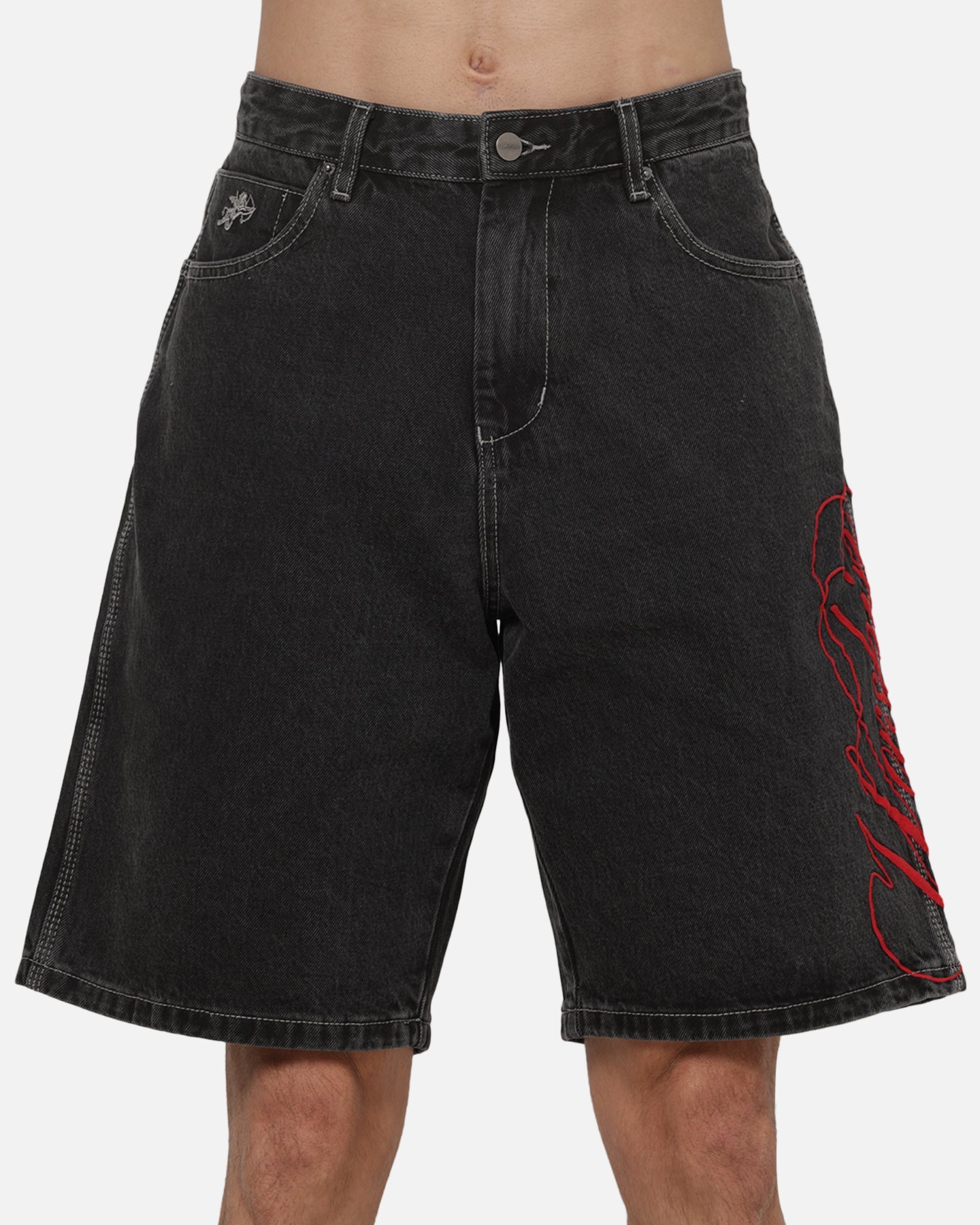 Worship Scripted Big Dawg Jean Shorts Used Black