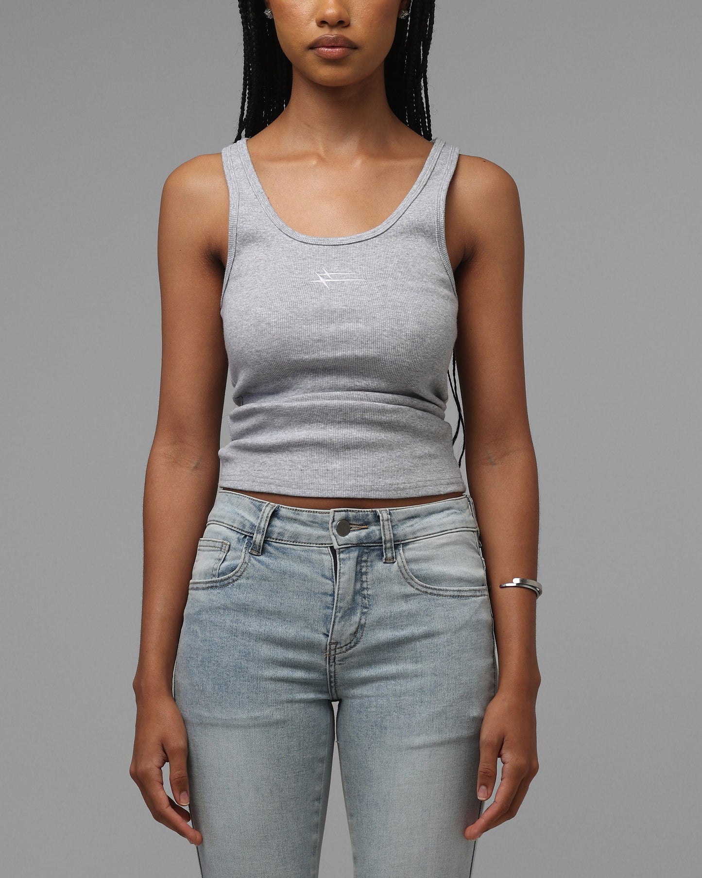 Loiter Women's Hybrid Scoop Neck Tank Grey Marle